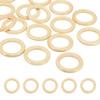 30 pièces Anneaux Naturels en Bois Anneau en Bois Boucle d'Assemblage Ronde Cercle pour Suspension de Plantes Artisanat DIY Bijoux Macramé 15/20/25/30/35/50mm