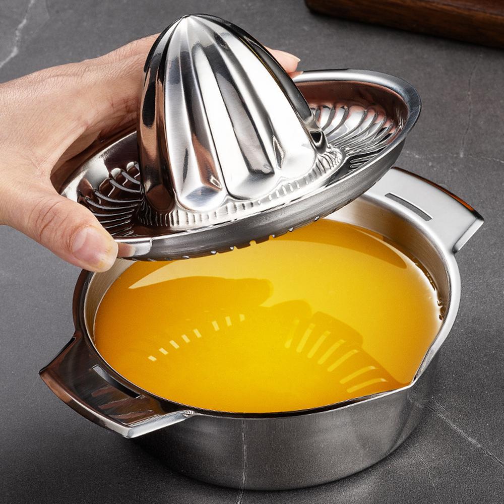 Citrus and Lemon Juicer Manual Juicer 304 Stainless Steel Durable Manual Juicer Reamer Rotary Squeezer Dishwasher Safe Easy to C