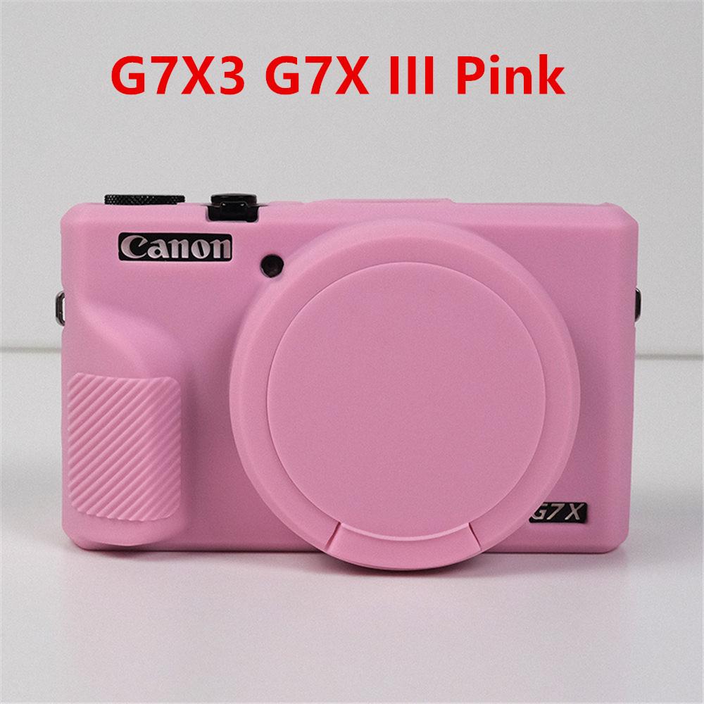 Soft Silicone Rubber Armor Camera Body Case For Canon G7X Mark II III G7XII G7X2 G7XIII G7X3 Shockproof Cover With Lens Cap
