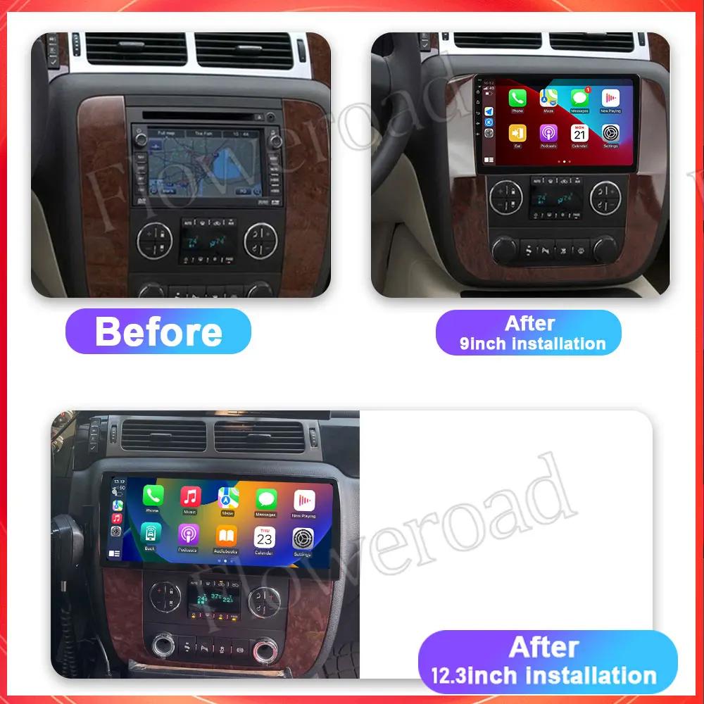 AABHG1 12.3 Inch Android 15 For GMC Yukon Chevrolet Tahoe Silverado 2007 - 2013 Car Radio Multimedia Player GPS Head Unit Auto StereoBT