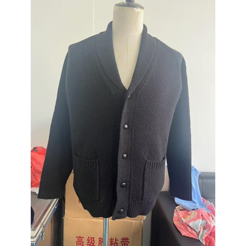 Men S Knitted Cardigan Long Sleeve Lapel Pocket Casual Winter Sweater