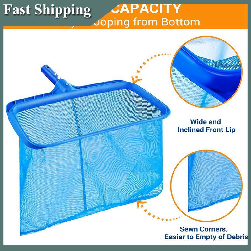 -MEOF Pool Skimmer,Pool Skimmer Net,Swimming Pool Leaf Skimmer Net Larger Capacity Pool Net For Cleaning,Debris Pickup Removal синий