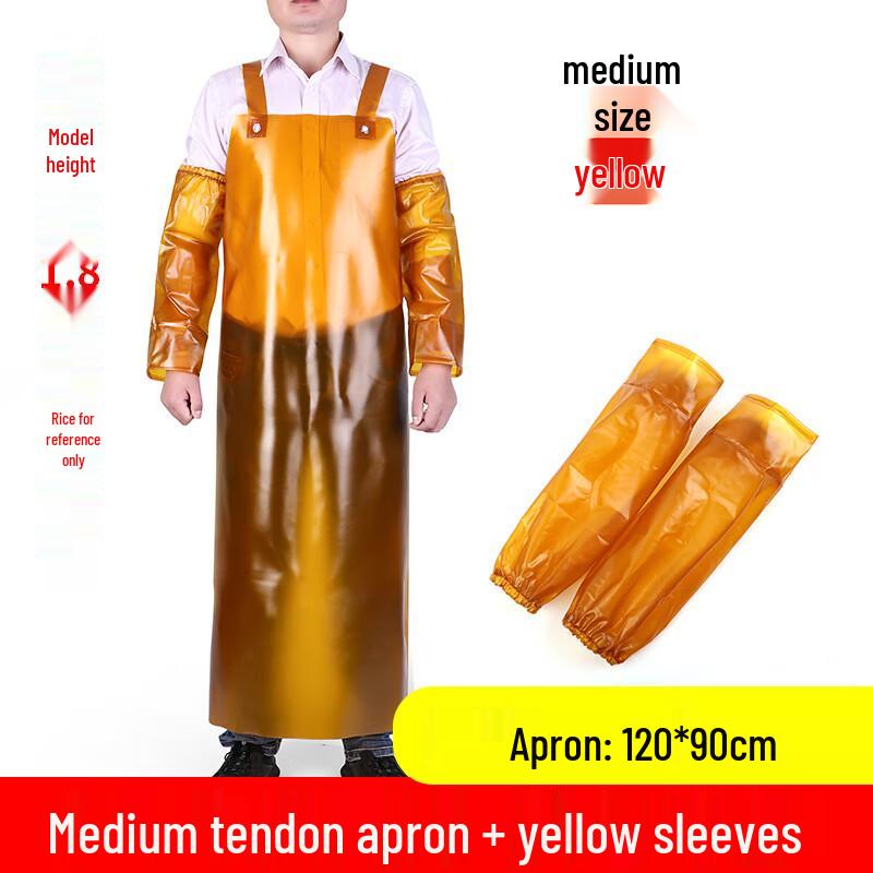 SanBaoXi Heavy-Duty Waterproof Apron with Sleeves