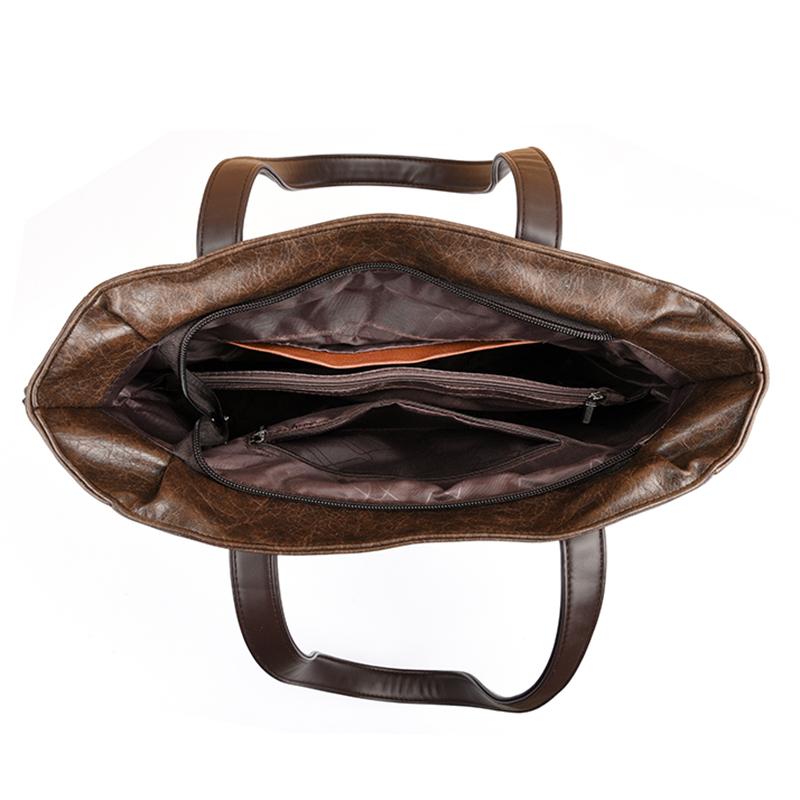 Retro Women Shoulder Bag New Large Capacity Handbags Soft Leather Crossbody Bag Ladies Bucket Bags
