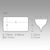 Meihou Reversible Black W175 X D105 X H36mm L-86 Color Clear/Smoke Size