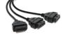 CarAngels OBD2 Cable OBD2 3 Branch Cable Harness L-Type Female Coupler 50CM