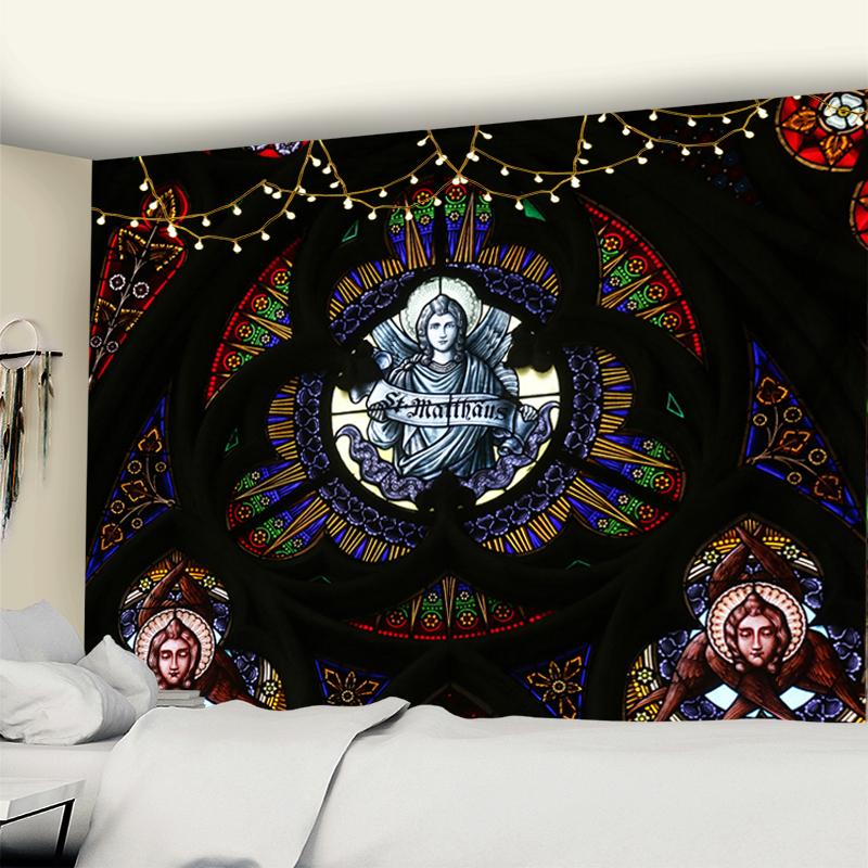 

Христианская церковь гобелен евангелист Мэтью Святые домашний декор настенная роспись Прямая поставка настенная ткань Христос настенные гобелены 95x70CM