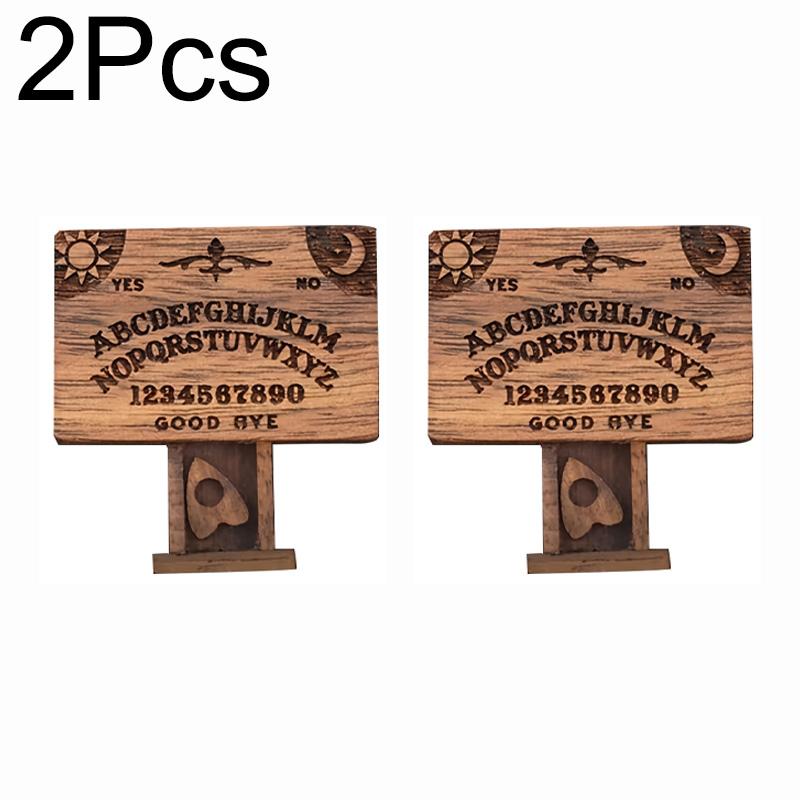 1/2Pcs Wooden for Paranormal Enthusiasts Mini Spirit Board Unique Gift With Planchettes Handmade Divination Tools with Drawer