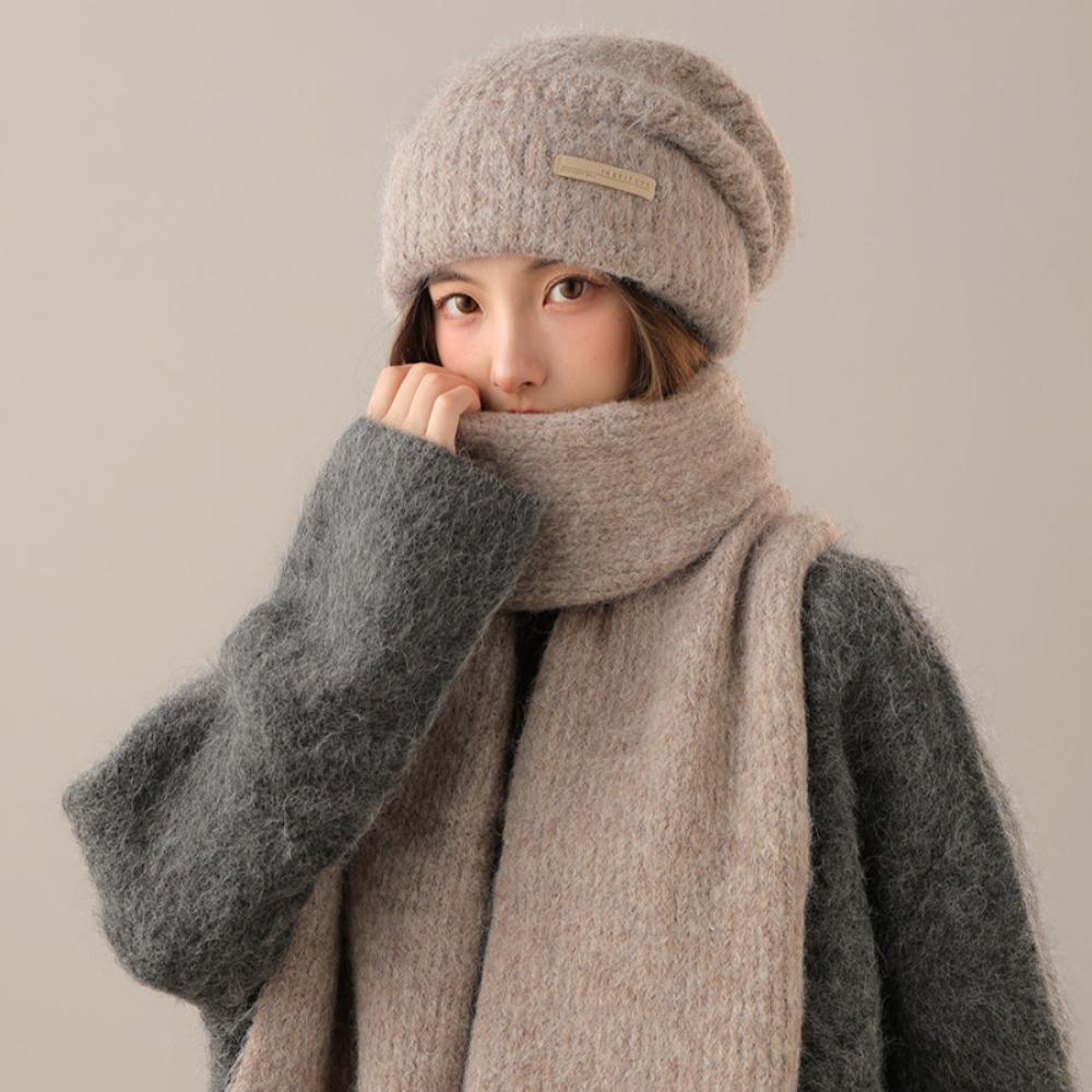 Soft Plush Woolen Hat Korean Style Brimless Beanie Cap Knitted Pullover Hat  Winter Autumn
