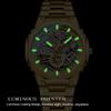 Fashion Skeleton Watch Automatic Waterproof Watches Luminous Mens Watch Stainless Steel Strap