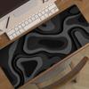Black and Grey Abstract Art Pattern Design Mouse Pad Desk Mat with Stitched Edge Rubber Antislip Gaming Mat Keyboard Mouse Pads