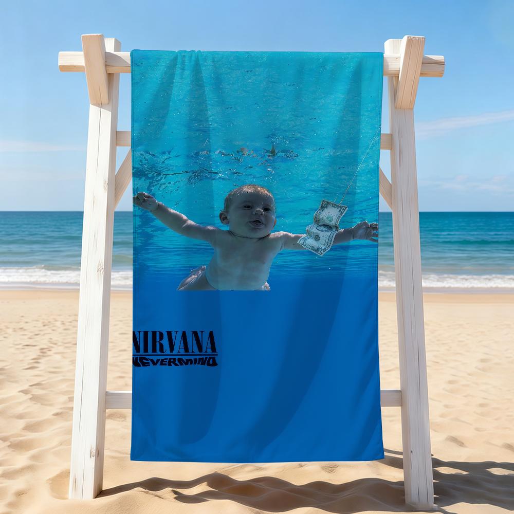 Rock Band N-Nirvana Towel Drying Bath Towel Applicable To Light Swimming Camping Yoga Beach Out