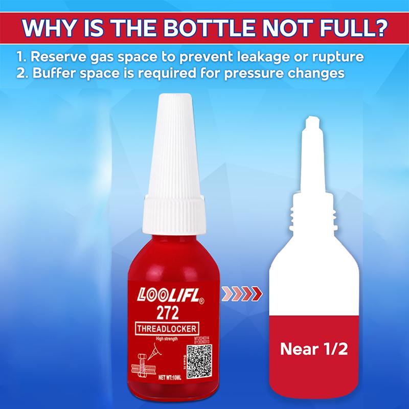 LOOLIFL 272 Screw Adhesive Anaerobic Adhesive Anti Loosening and Anti Slip Sealing Thread Locking Agent Anti Slip Joint Sealant