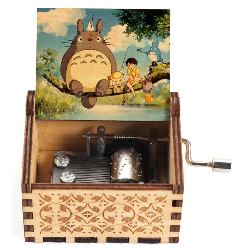 Wooden Painted Music Boxes, Tmall Music Gifts, Gift Stalls,  Of Light Luxury Wooden Hand Cranked MusicBoxes