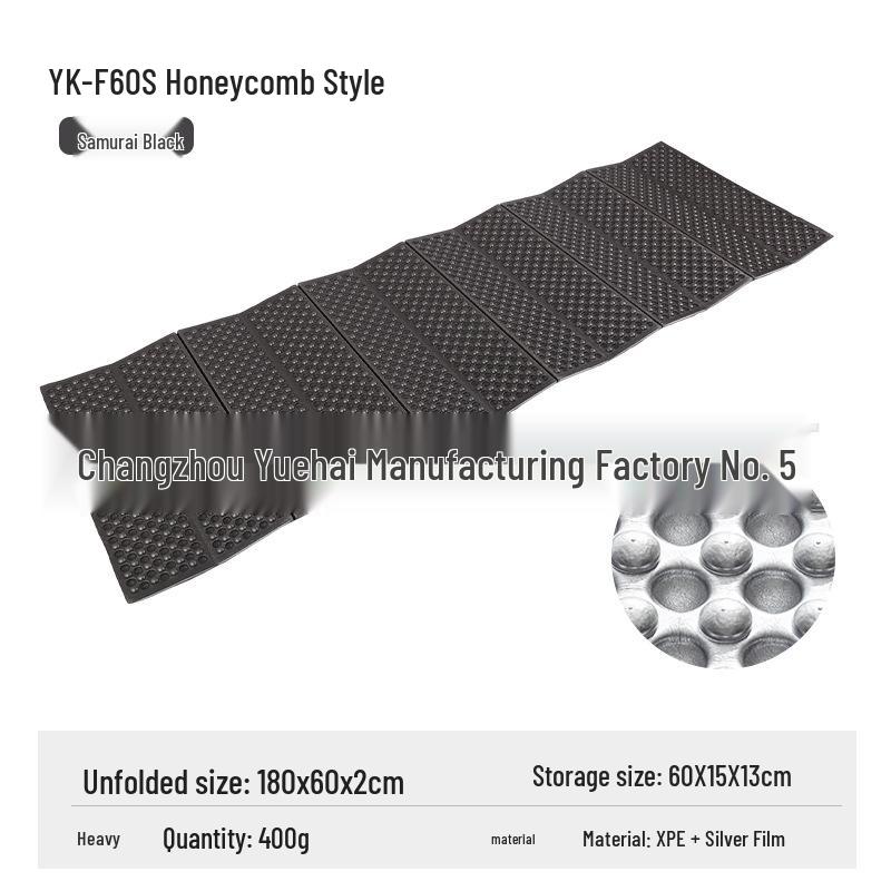 Thickened Aluminum Foil Sleeping Pad: Moisture-Proof, Foldable, Waterproof for Outdoor Camping 60x180x2 cm