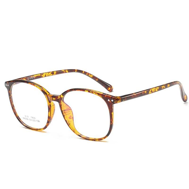 Gray Leopard Frame Oval Prescription Glasses Anti Blue Rays Photochromic Shortsighted Progressive Eyewear for Women Men