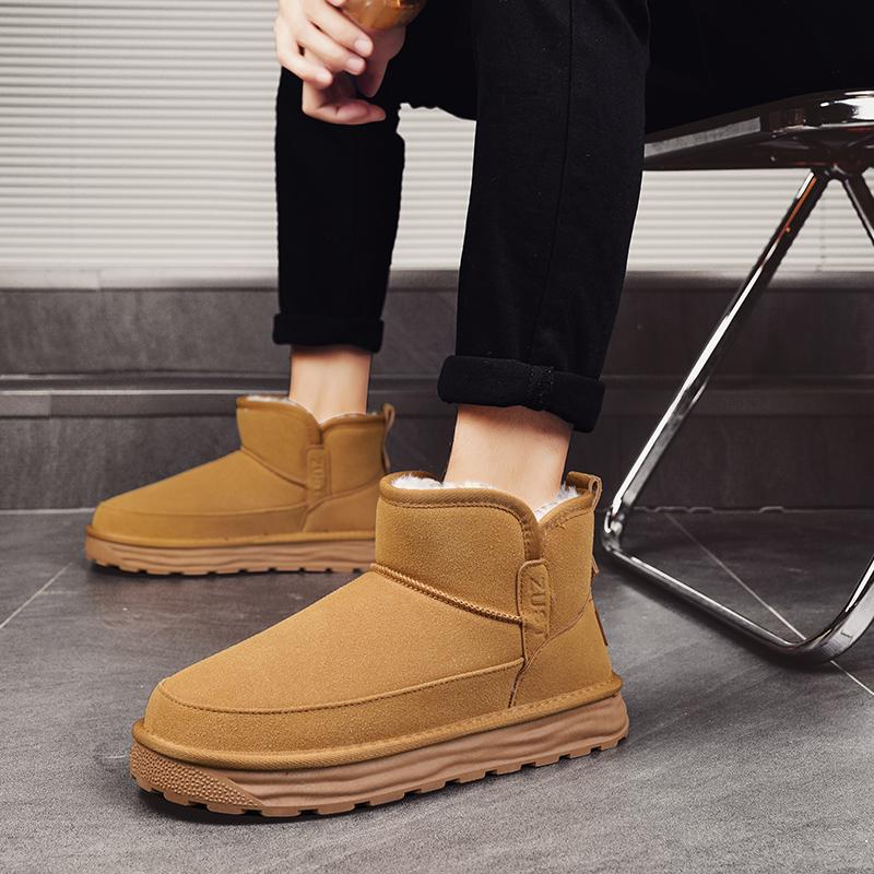 Herren hochwertige Schneestiefel Herbst und Winter Neu Warm Samt Lässig Baumwollstiefel Mode Outdoor Rutschfest Komfort Baumwollschuh