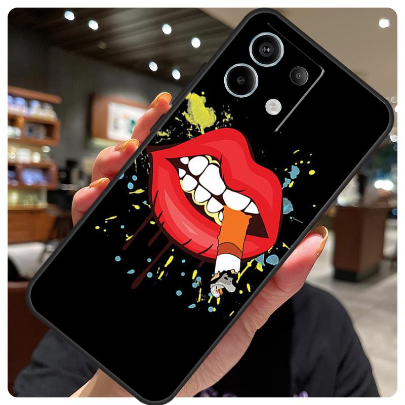 Sexy Lips KISS Case For Xiaomi Redmi Note 12 9 10 11 13 14 15 Pro Plus Cover For Redmi 13C 12C 10C 14C 15 C