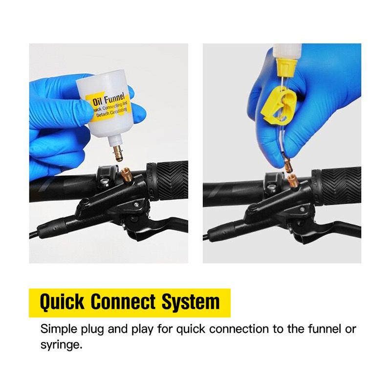 Bike Hydraulic Disc Brake Bleed Tool Bleeder Kit MTB Road Bike Brake Bleeding Kit Bike Mineral Oil Fluid Set Metal Adapter