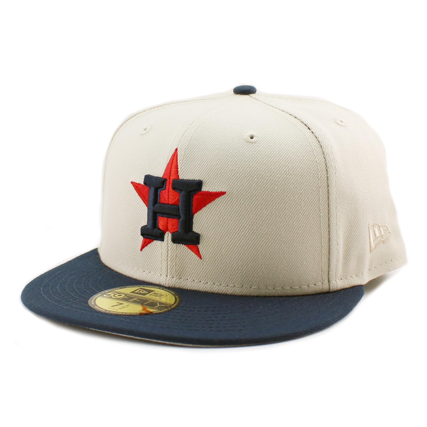 

[New Era] Cap 59FIFTY Houston Astros MLB TEAM BASIC FITTED CAP STONE NAVY HOUSTON ASTROS 5950 Hat Gray Bottom Major League Sz 714 [Used]
