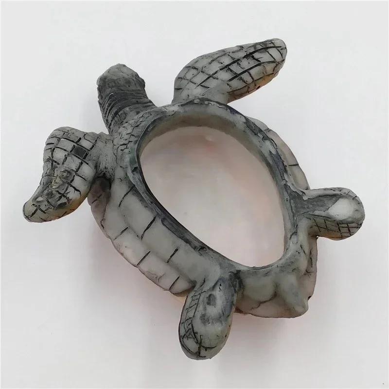 1Pcs Stylish Aquarium Ornament Polyresin Turtle Tortoise Artificial Fish Tank Yellow Decoration Supply Home Garden Decorations