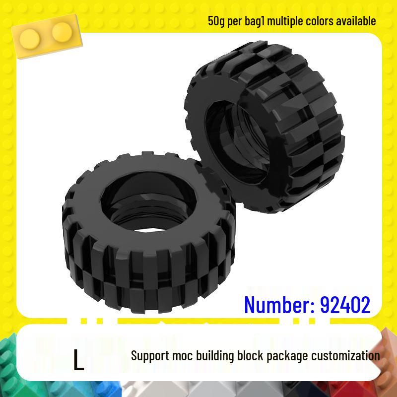 

92402 LEGO Compatible Black Tire 30.4x14mm - MOC Building Block Accessories, Small Parts [50g]
