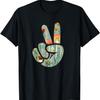 Natural Silhouette Forest Meadow Cottagecore Peace Sign Hand T-Shirt(3)