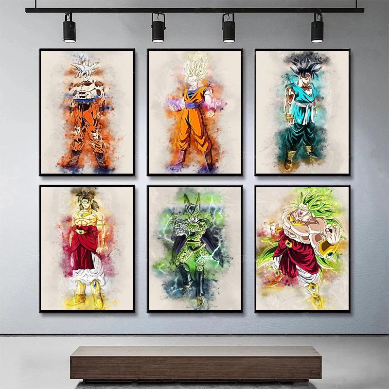 

Японское аниме картина маслом Dragon Ball Wukong декоративная наклейка на стену гравюра классическая картина украшение комнаты