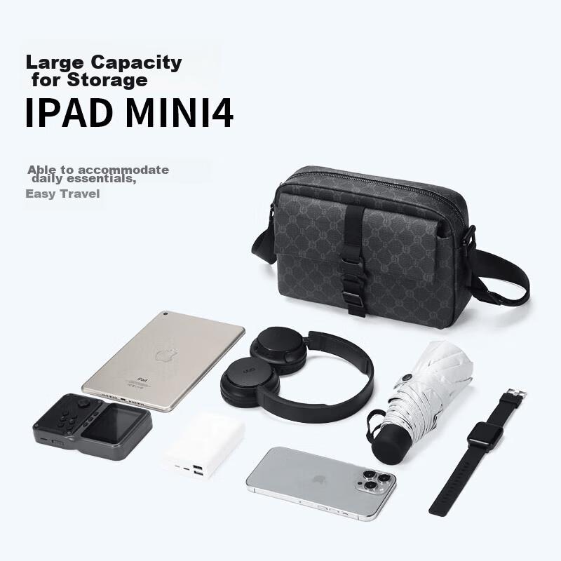 GOLF Shoulder Bag, Crossbody Bag, Wear-Resistant, Business and Commuter Square Bag, Black, 260*180*80mm