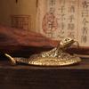 Figuras de decoración de bronce antiguo en miniatura de serpiente de cobre y latón para decoración de interiores, adorno de escritorio, estatuas en miniatura de cobre puro