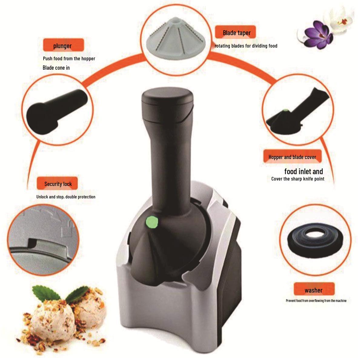 

Fully Automatic Fruit Ice Cream Maker for Home European Plug 220V