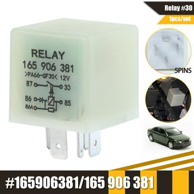 Car Engine Control Unit ECU & Fuel Pump 5-Pin Relay (No.30) 165906381 165 906 381 for Volkswagen VW Passat B5 Corrado