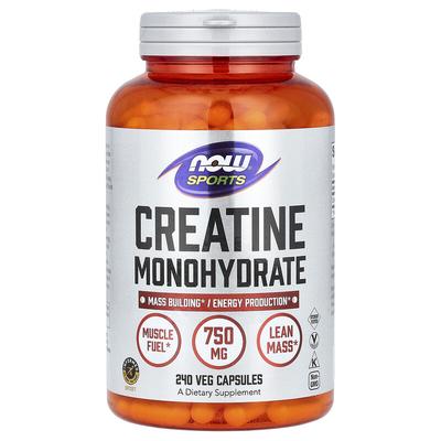 Sports, Creatine Monohydrate, 750 Mg, 240 Veg Capsules
