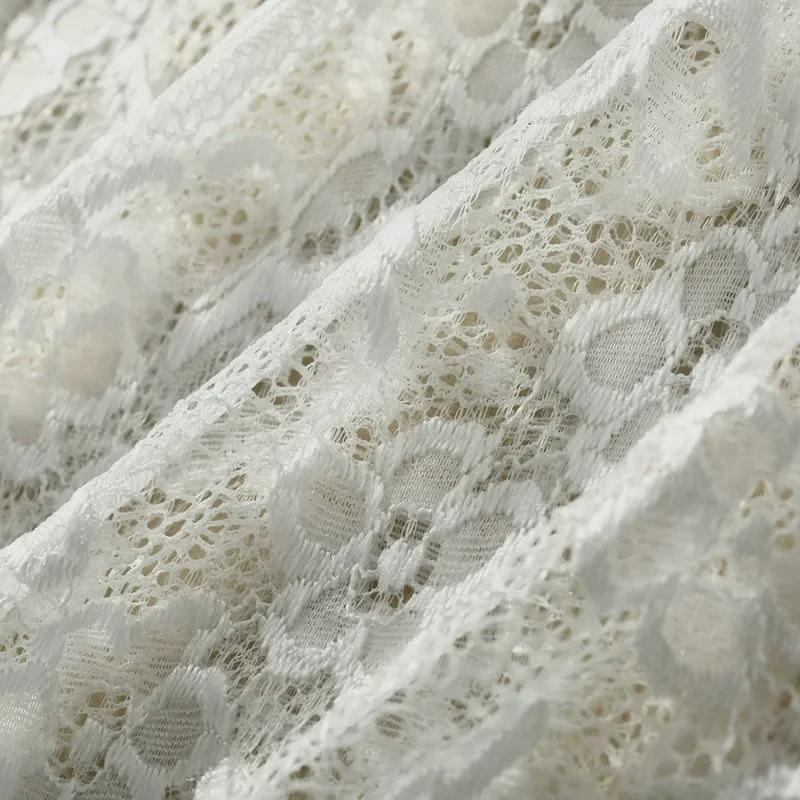 Fusta de damă din dantelă cu tiv fals pentru primăvară și toamnă, acoperă fundul în stil nou și mărimi mari.