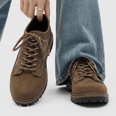 Amerikaanse retro schoenen niche high-end derby platform lage schoenen leer casual Z