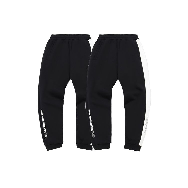 Li Ning Casual Cuffed Fleece Warm Sports Pants Winter Men Bottoms Black AKLQB07-1
