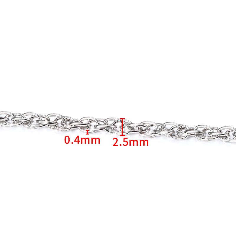 Stainless Steel Oval Link Chain for DIY Jewelry Making: Necklaces & Bracelets
