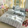 Elegant Blue Floral Pattern Duvet Cover Set 100% Cotton Soft Skin Friendly Queen Size Bedding Set Comforter Cover Pillowcases