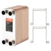 80 Plate Heat Exchanger 4*1-1/4" MNPT Ports 5"x 12" Brazed 316L St. Steel