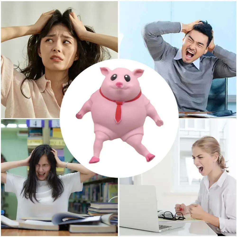 Cute Squeeze Pink Pig Toy Stress Relief Toy Decompression Soft Sensory Slow Rebound Pink Animals Vent Toys Gifts for Girls Boys