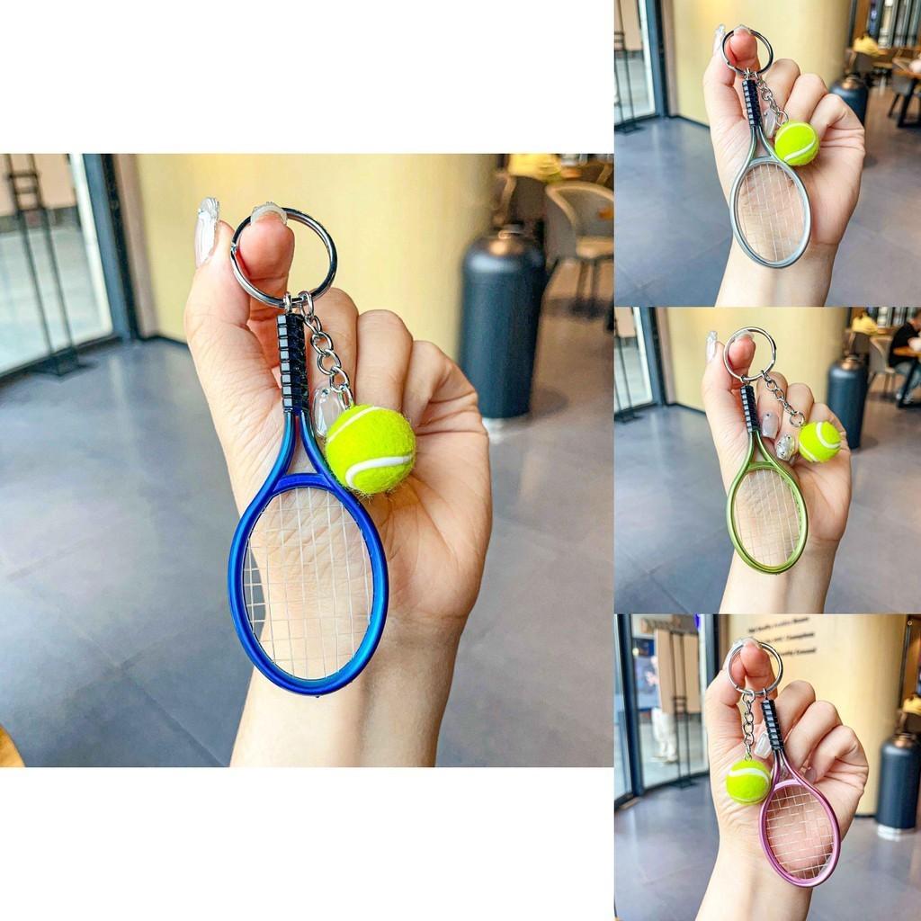 Tennis Metal Delightful Racket Keychain Fashionable Gift For Holidays Festivities And