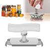 Adjustable Jar Opener Mason Opener, Multifunctional Bottle Cap Remover Non-slip for Arthritis, Stainless Steel Kitchen Tool Seniors with Handle