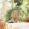 Face Flower Pot Head Planter Pot Succulent Planter Resin Decor W/ Drainage Hole