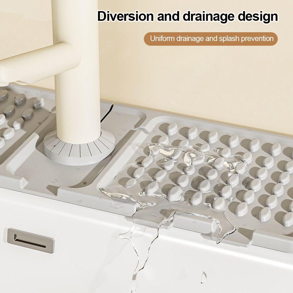 Useful Silicone Faucet Draining Mat Splash Non-Slip Sink Splash Mats Multi-function Drying Mat Kitchen Bathroom Supplies