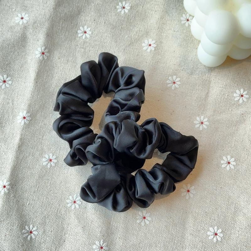 2Pcs Early Spring Texture chIC High -grade Gentle French Net Red Rubber Balls Hair Rope Hair Decoration Female