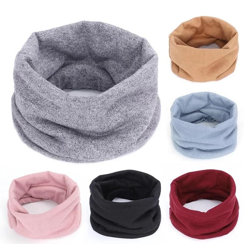 Baby Cashmere Knit Scarf Soft Warm Elastic Muffler for Boys Girls Kids Autumn Winter Unisex Children Neck Warmer