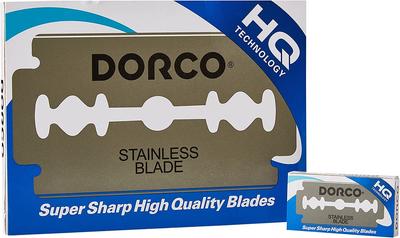Dorco Ersatzklingen Dorco NEW PLATINUM ST300 ST-300 Doppelklingen, 100er-Pack (200 Klingen mit einfacher Schneide), Gerade, Doppelschneidige, Einzelschneidige Rasierklinge,