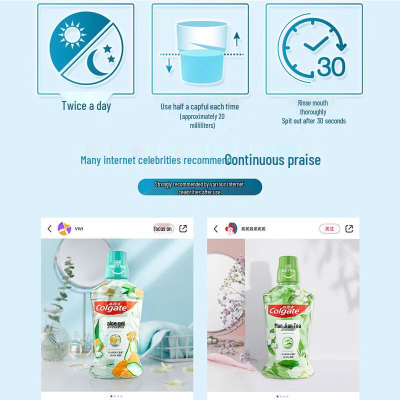 Colgate Fresh Breath Vitality Mint Mouthwash