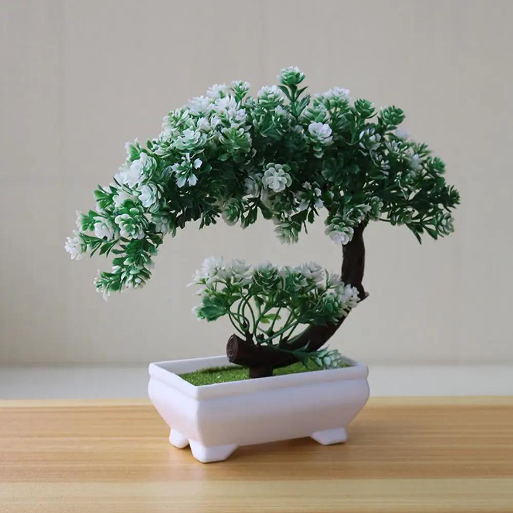 Artificial Plants Bonsai Small Tree Simulation Plants Fake Flowers Table Potted Ornaments Home Decoration Hotel Garden Decor