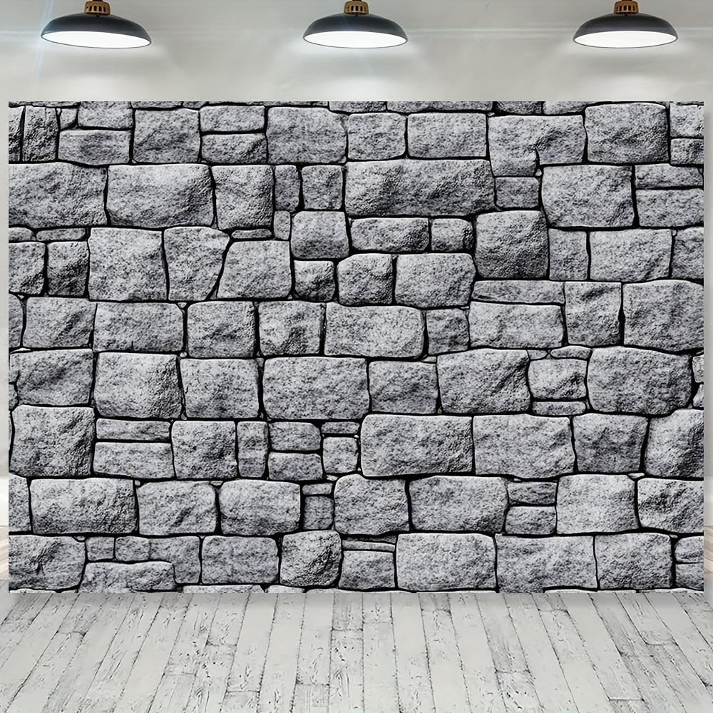 1 Piece Medieval Castle Stone Wall Backdrop - Realistic Brick Design, Perfect for Birthday Party Decorations and Interiors
